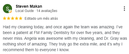 FM Family Dentistry Client Review